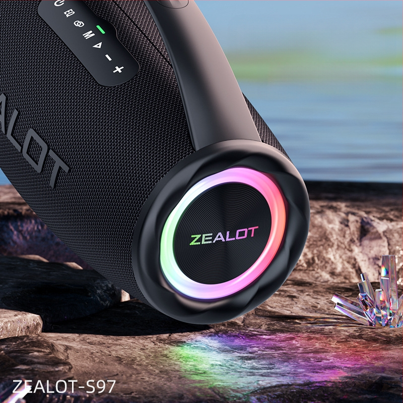 ZEALOT Fanatic S97 80W Bluetooth 5.2 φορητό εξωτερικό ηχείο με 4 οδηγούς και ενσωματωμένη μπαταρία 6000mAh IPX6