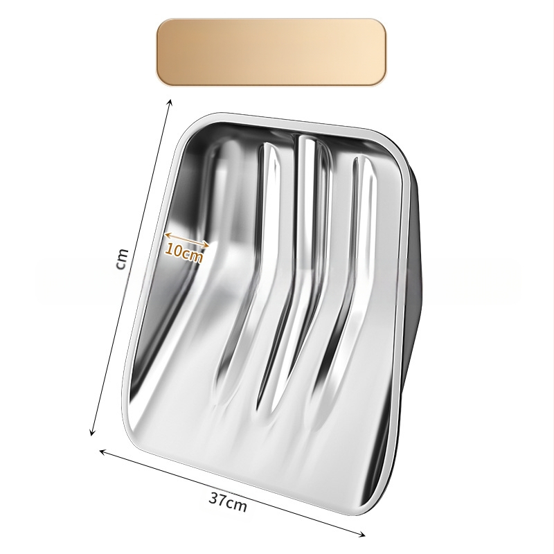 Nerūdijančio plieno sniego šluota su medine rankena, modelis XC