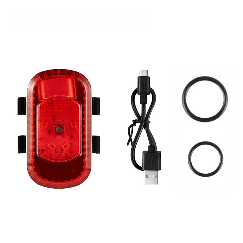 YH USB įkraunamas dviratininko šviesų rinkinys: galinis žibintas, įspėjamoji lemputė ir šalmo lemputė