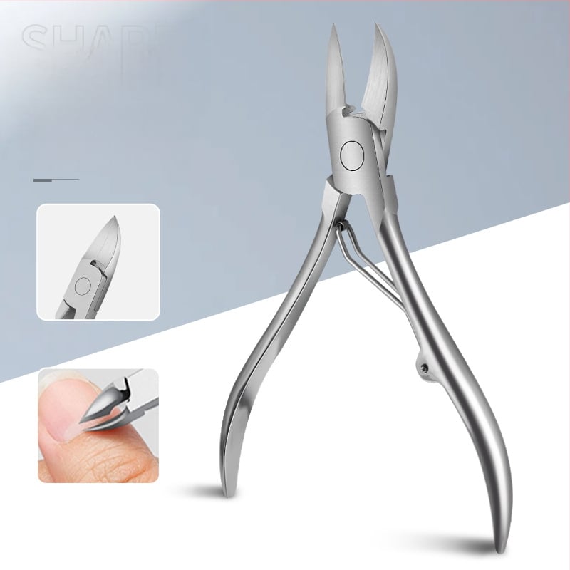 Комплект за маникюр и педикюр от неръждаема стомана – преносим домашен инструмент с клещи за канали на ноктите, многофункционални пинсети, резец за мъртва кожа и дермабразьор