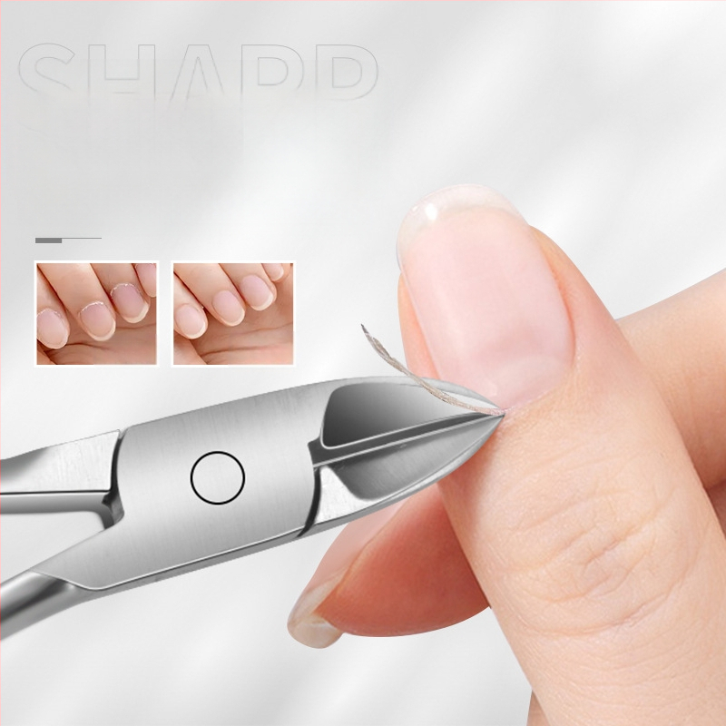 Комплект за маникюр и педикюр от неръждаема стомана – преносим домашен инструмент с клещи за канали на ноктите, многофункционални пинсети, резец за мъртва кожа и дермабразьор