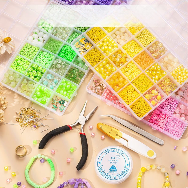 Σετ χαντρών από γυάλινες χάντρες, ηλεκτροπλατιωμένες στρογγυλές χάντρες, ευγενικό μοτίβο