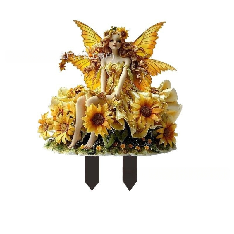 Εξωτερική διακόσμηση κήπου: γλάστρα με σκίουρο, ακρυλικό, εκτύπωση