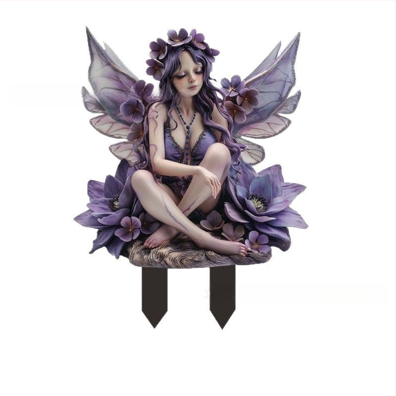 Εξωτερική διακόσμηση κήπου: γλάστρα με σκίουρο, ακρυλικό, εκτύπωση