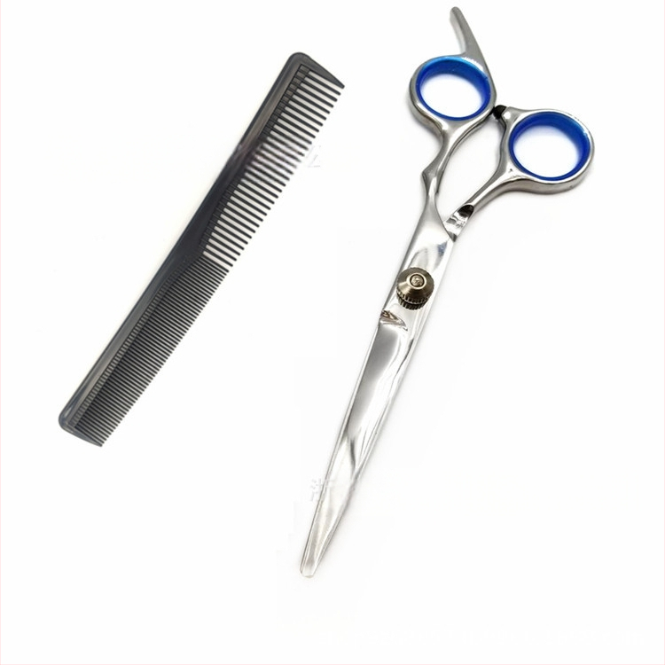 Комплект за боядисване на коса с плоски и разреждащи ножици (30 зъба), дъска за боядисване, четка, ръкавици, ушни протектори и шал; зъби 30, разреждане 25-30, тегло 350 г