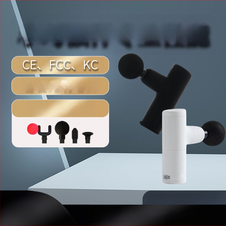 Mini masažni pištolj za fascije s brushless motorom, duboko opuštanje mišića, 4 nastavka, 1800–3200 rpm, 4 postavke, ugrađena baterija >12 h, niska buka 36–45 dB