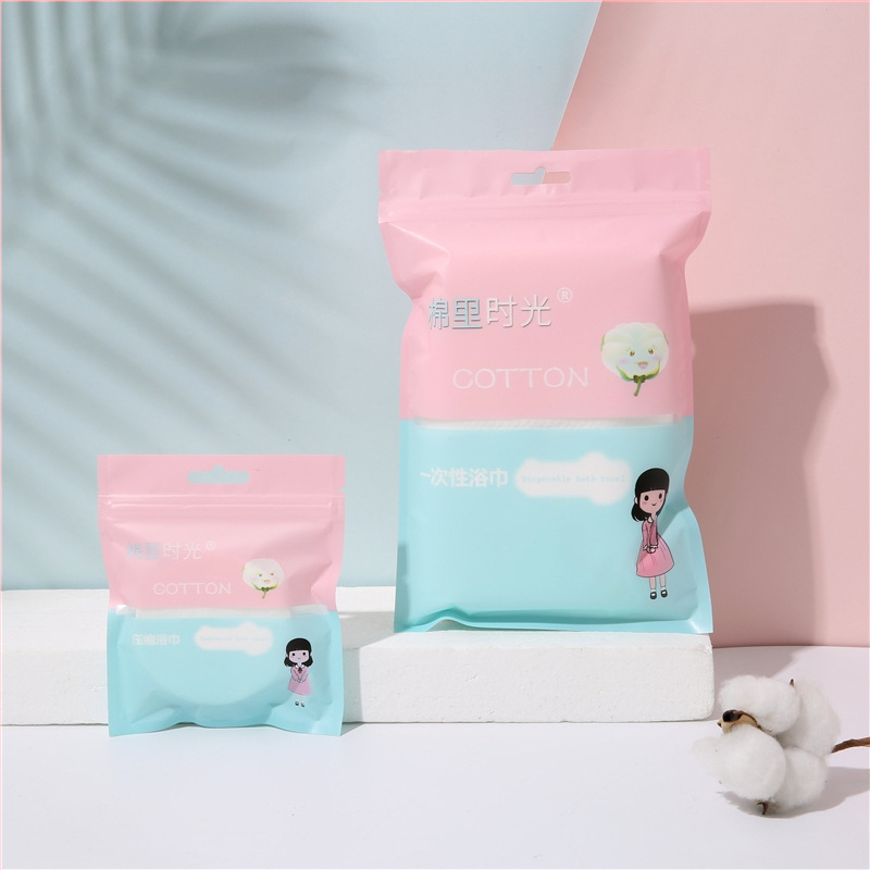 Vienkartinis medvilnės vonios rankšluostis kelionėms, kompaktiškas ir sustorintas, 100% medvilnė, nešiojamas viešbutiui ir namams