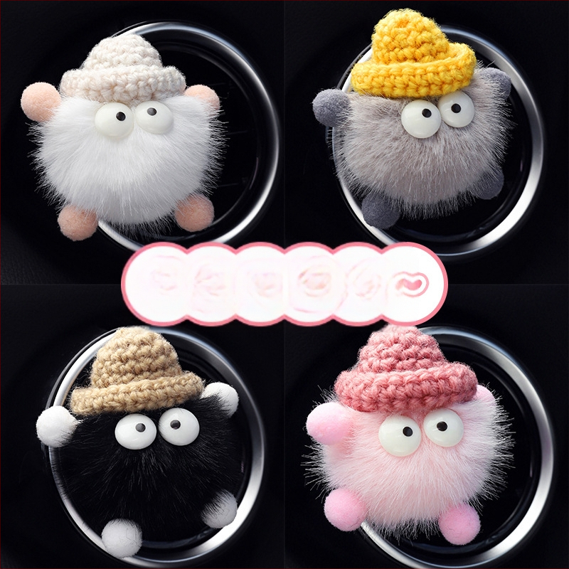 Automobilio aromaterapijos oro ventiliacijos papuošalas – mielas karikatūrinis dizainas, audinys, dekoravimas