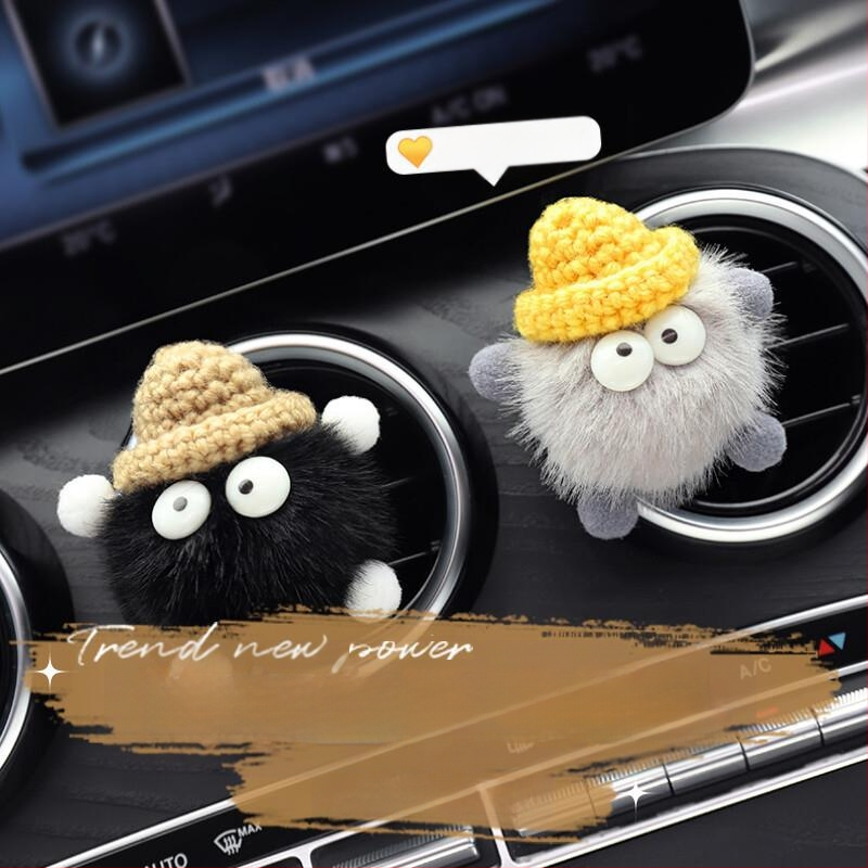 Automobilio aromaterapijos oro ventiliacijos papuošalas – mielas karikatūrinis dizainas, audinys, dekoravimas