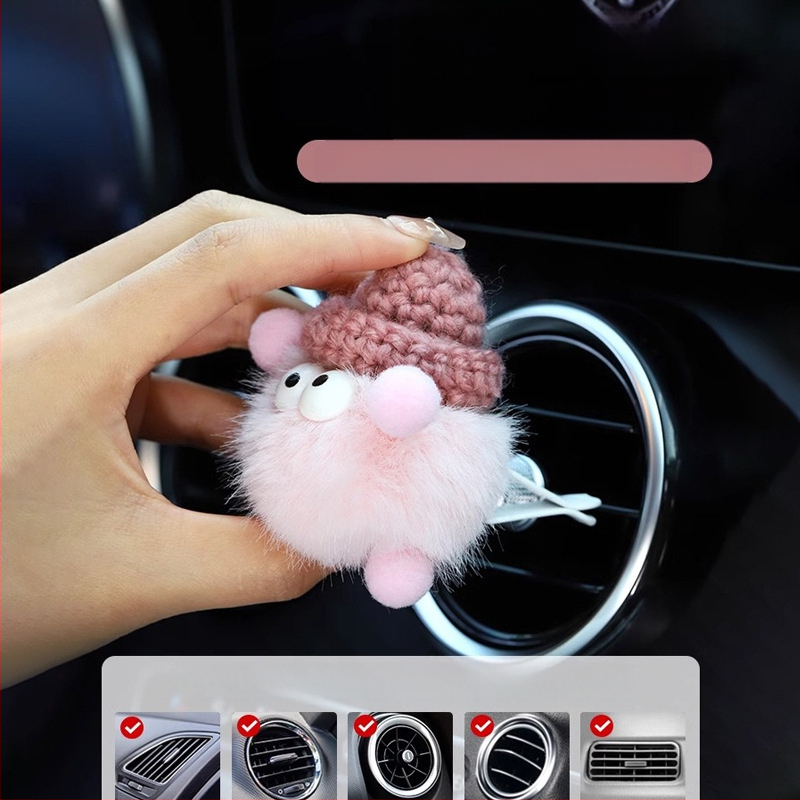 Automobilio aromaterapijos oro ventiliacijos papuošalas – mielas karikatūrinis dizainas, audinys, dekoravimas