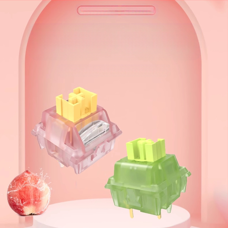 Механични клавиатурни превключватели – Gott Peach v3 / Lime v3, тихи, 5-пинови, hot-swappable, персонализирани, OEM производство