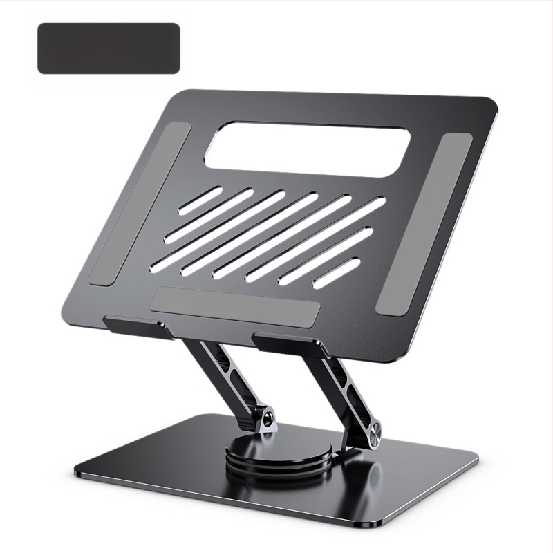 Стойка за лаптоп и таблет - въртяща се, регулируема, сгъваема, преносима, алуминиева сплав