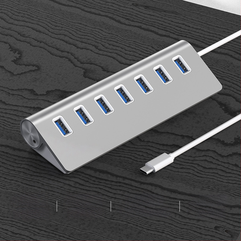 7-port USB 3.0 hub su DC maitinimo jungtimi | USB 3.0 sąsaja | perdavimo greitis 5 Gbps | 30 cm kabelis