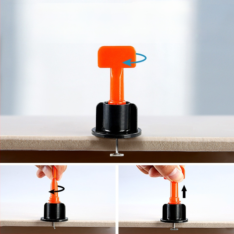 Нивелир за плочки, Т-образен тип, пластмасов клип, помощник за позициониране при полагане на подови и стени — Chuanxing