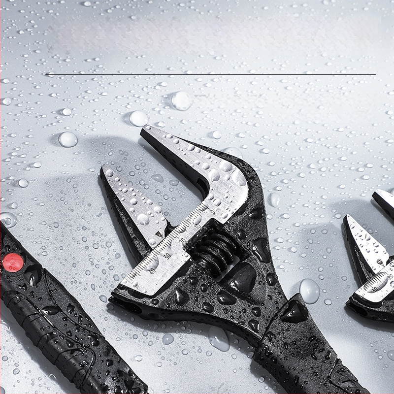 Ρυθμιζόμενο κλειδί βιομηχανικής ποιότητας, γενικής χρήσης, για στενούς χώρους, με κοντή λαβή, κατάλληλο για μπάνιο