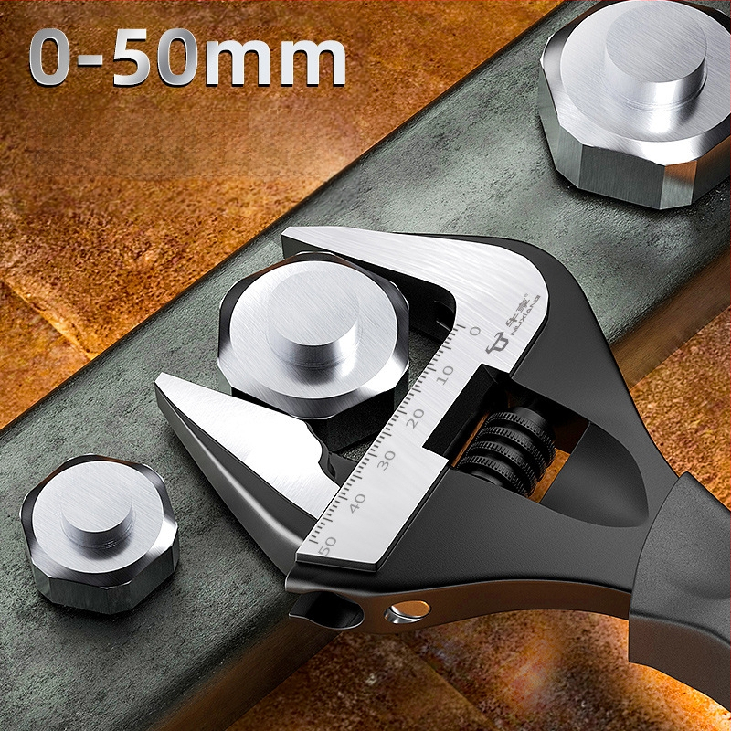 Ρυθμιζόμενο κλειδί βιομηχανικής ποιότητας, γενικής χρήσης, για στενούς χώρους, με κοντή λαβή, κατάλληλο για μπάνιο