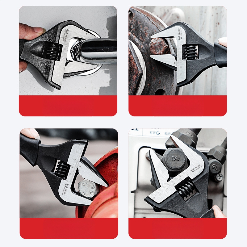 Ρυθμιζόμενο κλειδί βιομηχανικής ποιότητας, γενικής χρήσης, για στενούς χώρους, με κοντή λαβή, κατάλληλο για μπάνιο