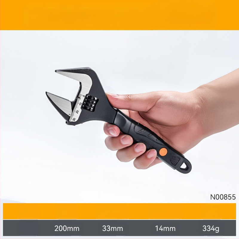 Ρυθμιζόμενο κλειδί βιομηχανικής ποιότητας, γενικής χρήσης, για στενούς χώρους, με κοντή λαβή, κατάλληλο για μπάνιο