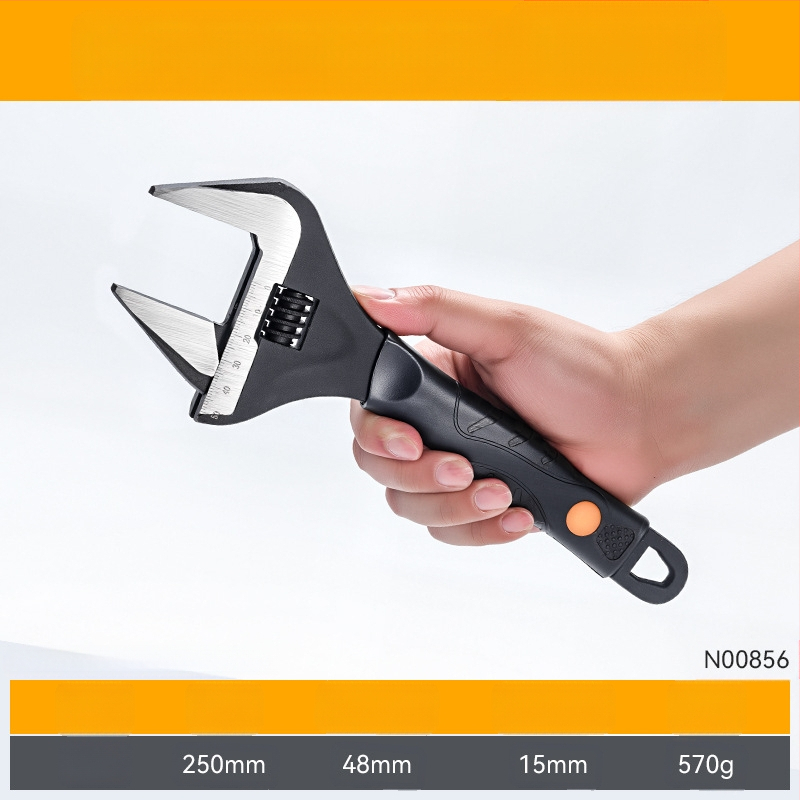 Ρυθμιζόμενο κλειδί βιομηχανικής ποιότητας, γενικής χρήσης, για στενούς χώρους, με κοντή λαβή, κατάλληλο για μπάνιο