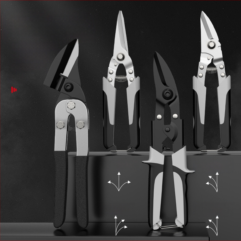 Pramoninės metalinės žirklės – daugiapraktiškos aviacinės žirklės plieninėms lakštams, Oudisi