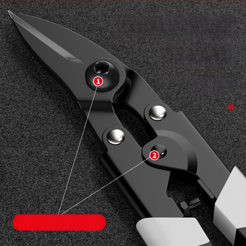 Pramoninės metalinės žirklės – daugiapraktiškos aviacinės žirklės plieninėms lakštams, Oudisi