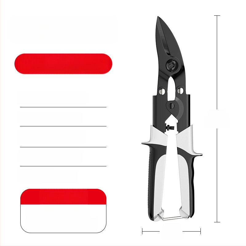Pramoninės metalinės žirklės – daugiapraktiškos aviacinės žirklės plieninėms lakštams, Oudisi