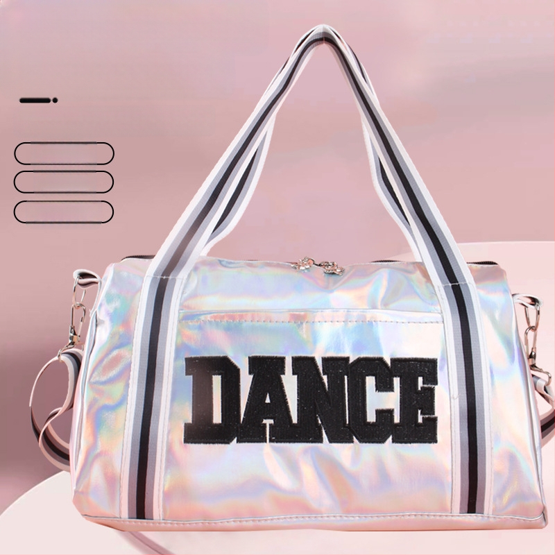 Τσάντα χορού για κορίτσια από PU, μεγάλη χωρητικότητα, καμπύλη ιμάντας ώμου, επένδυση νάιλον, μοντέλο με γράμματα (Υλικό PU; Εσωτερική επένδυση νάιλον; Στιλ παιδικό; Χωρητικότητα Μεγάλη)