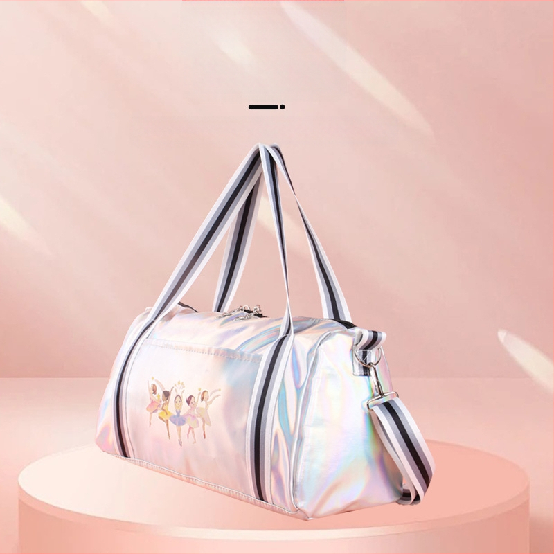 Τσάντα χορού για κορίτσια από PU, μεγάλη χωρητικότητα, καμπύλη ιμάντας ώμου, επένδυση νάιλον, μοντέλο με γράμματα (Υλικό PU; Εσωτερική επένδυση νάιλον; Στιλ παιδικό; Χωρητικότητα Μεγάλη)