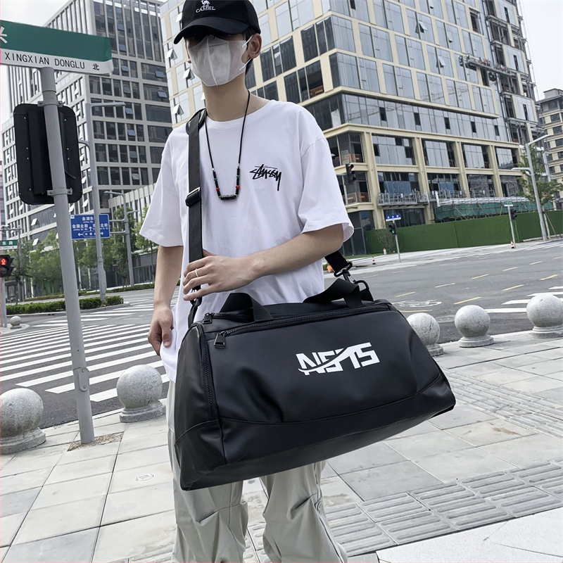 Ceļojumu dūfel soma ar gaisa spilvenu plecu siksnu, 36–55 L ietilpība, Oxford audums, elpojoša poliestera iekšējā apdare