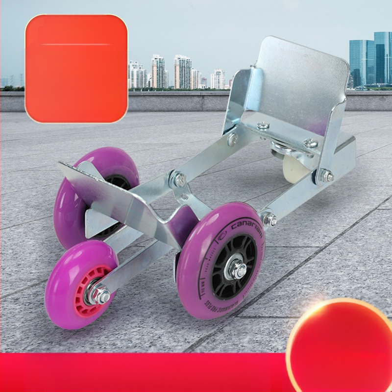 Електрически триколесен усилвател: високовъглеродна стомана, сгъваеми износоустойчиви колела, 360° завъртане, преносим дизайн