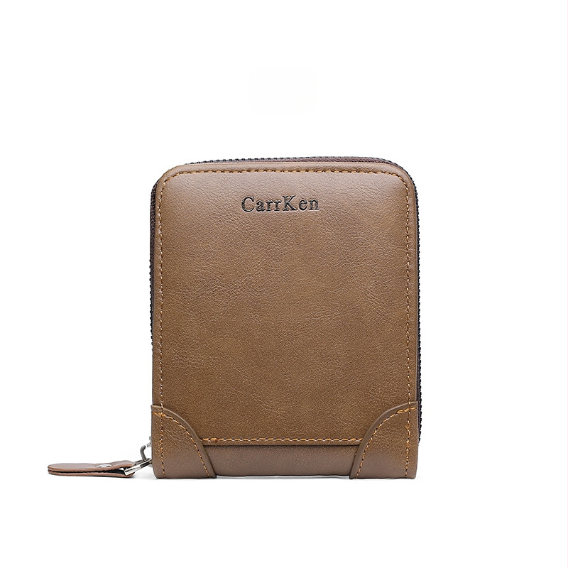 Vyrų kompakti PU odos piniginė, miesto paprastumas, CarrKen, 2023 m. pavasaris