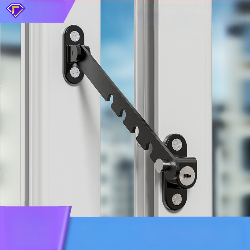 Jiasibei περιοριστής πόρτας και παραθύρου από ανθρακούχο χάλυβα και ασφαλές κλείδωμα – FT903/FT904, αντιανεμικό στήριγμα