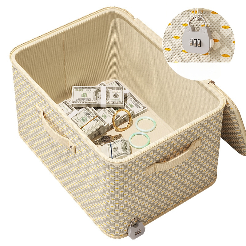 Neausto audinio laikymo dėžė su užtrauktuku, sulankstoma ir nešiojama spintoje, talpa 70–80 L