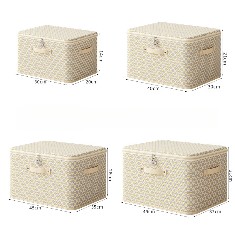 Neausto audinio laikymo dėžė su užtrauktuku, sulankstoma ir nešiojama spintoje, talpa 70–80 L