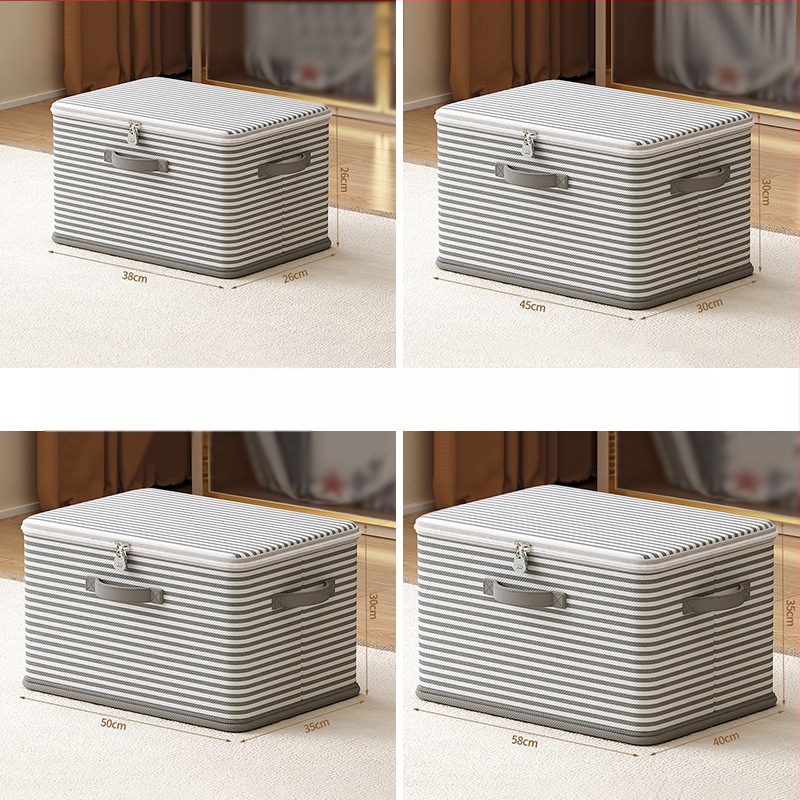 Neausto audinio laikymo dėžė su užtrauktuku, sulankstoma ir nešiojama spintoje, talpa 70–80 L