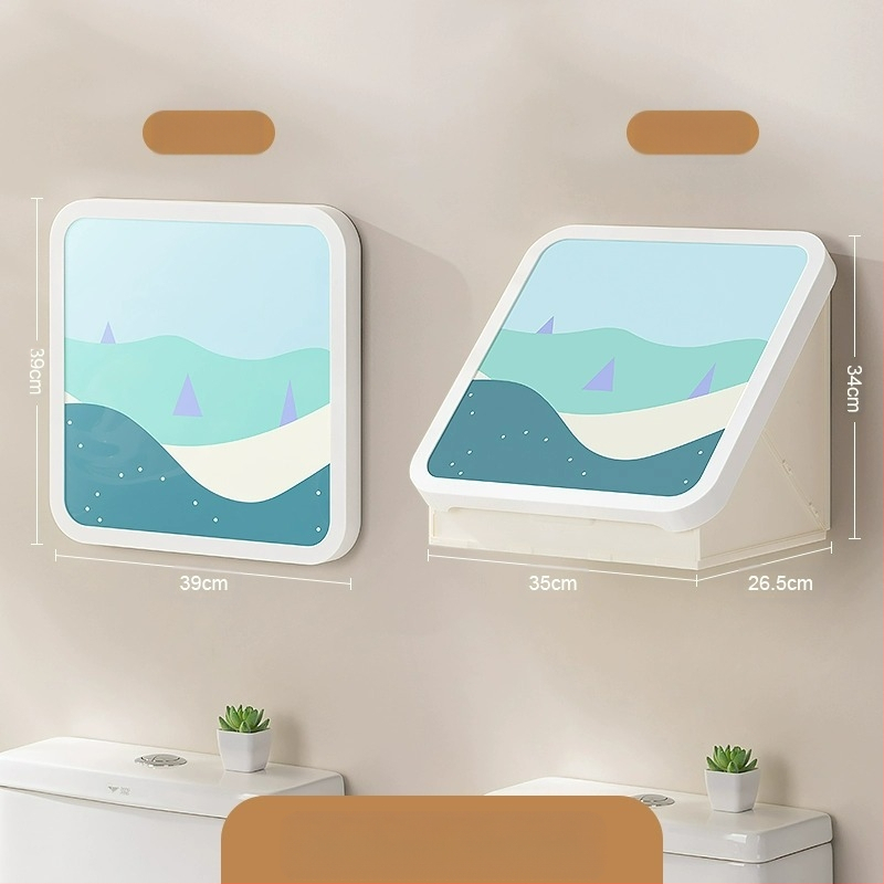 Sieninis vonios baldų drabužių spintelė, atspari vandeniui, be gręžimo, sulankstoma, iš plastiko, šiuolaikinio minimalistinio stiliaus.