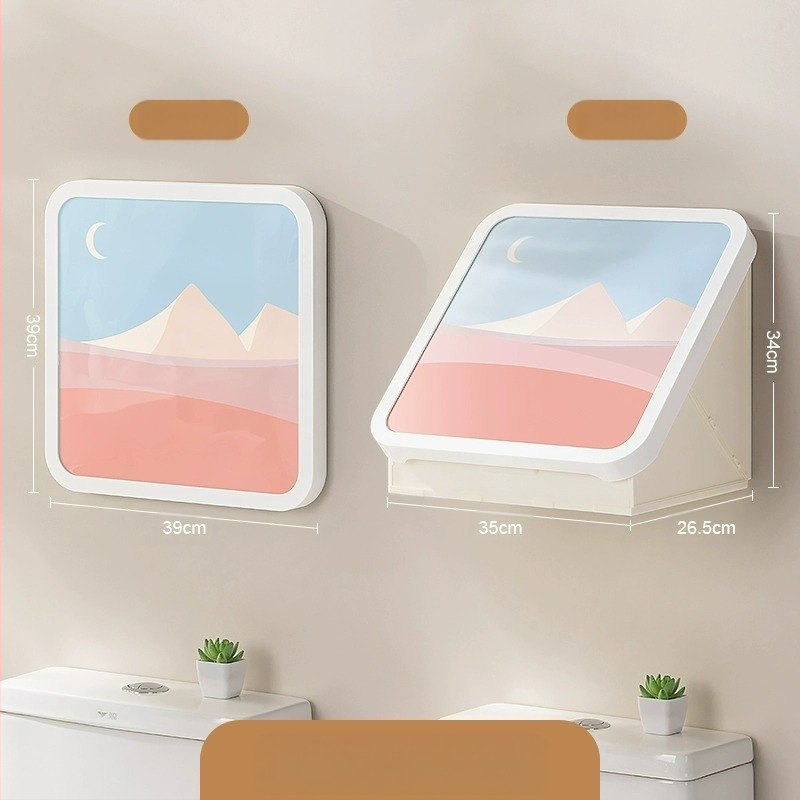 Sieninis vonios baldų drabužių spintelė, atspari vandeniui, be gręžimo, sulankstoma, iš plastiko, šiuolaikinio minimalistinio stiliaus.