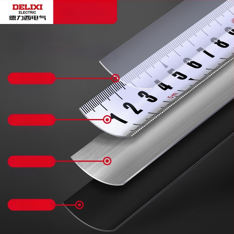 Matavimo juosta su storinta plienine juosta, platesnė, atspari kritimams, atspari vandeniui, pramonės klasės