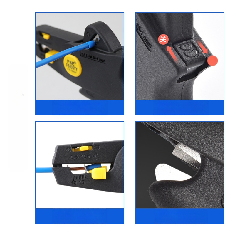 D5 lagane automatske kliješta za skidanje izolacije kabelskih žica, izolirane, šiljasti otvor, težina 0.2, Porijeklo: Kina