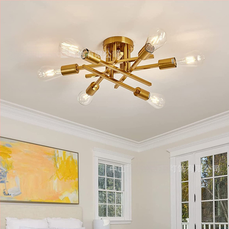 Σιδερένιος κρεμαστός πολυέλαιος, με πολλές κεφαλές, LED, 220V, μοντέλο N-00363