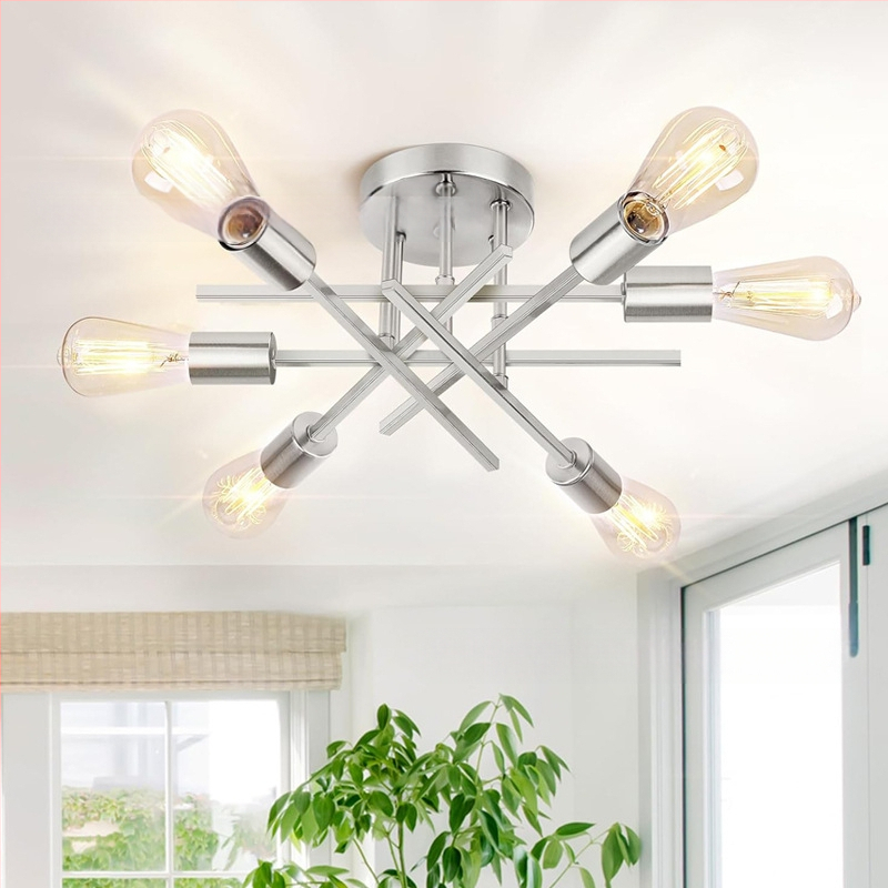 Σιδερένιος κρεμαστός πολυέλαιος, με πολλές κεφαλές, LED, 220V, μοντέλο N-00363