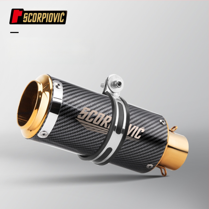 Motocikla izplūdes silenciators, nerūsējošais tērauds, augstas temperatūras izturība, ikdienas braukšanai (Nerūsējošais tērauds; Augstas temperatūras izturība; Ikdienas braukšanai)