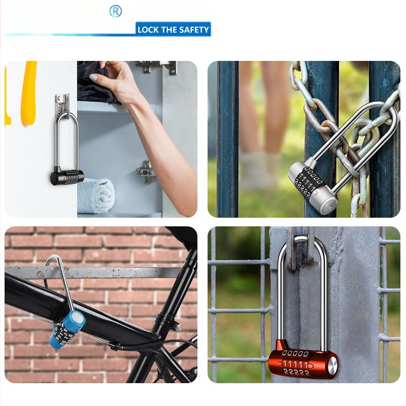 Μηχανική κλειδαριά με κωδικό από ψευδάργύρου κράμα, μοντέλο ZCU9541-9544, πάχος 5 mm της ράβδου κλειδώματος, απόσταση 36 mm μεταξύ ράβδων, κατάλληλη για ντουλάπια αρχείων, ντουλάπια και τσάντες γυμναστηρίου