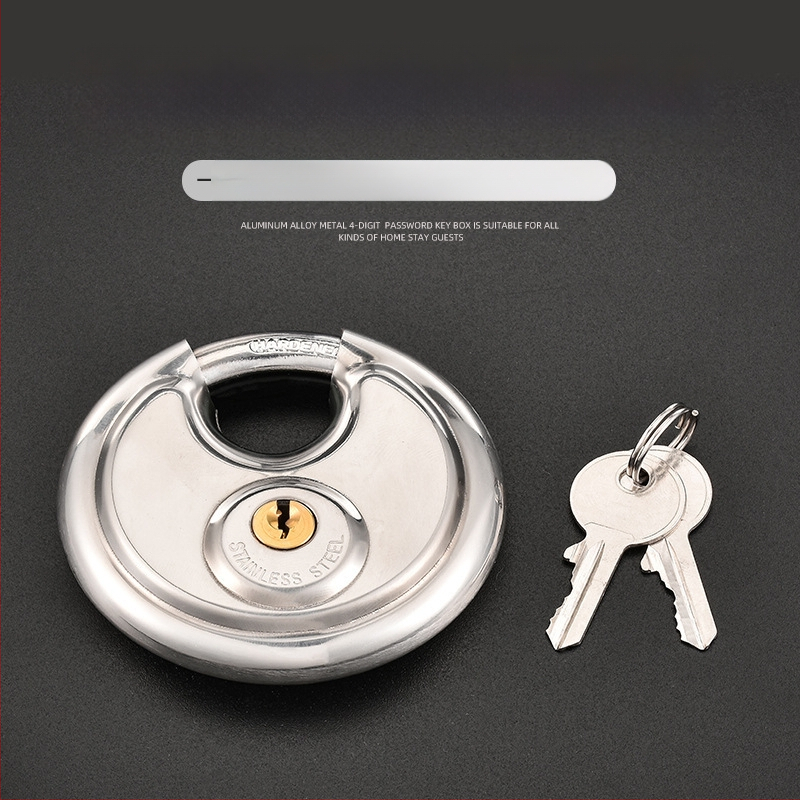 Οικογενειακή κλειδαριά από ανοξείδωτο ατσάλι τύπου C, κυκλική για πύλη