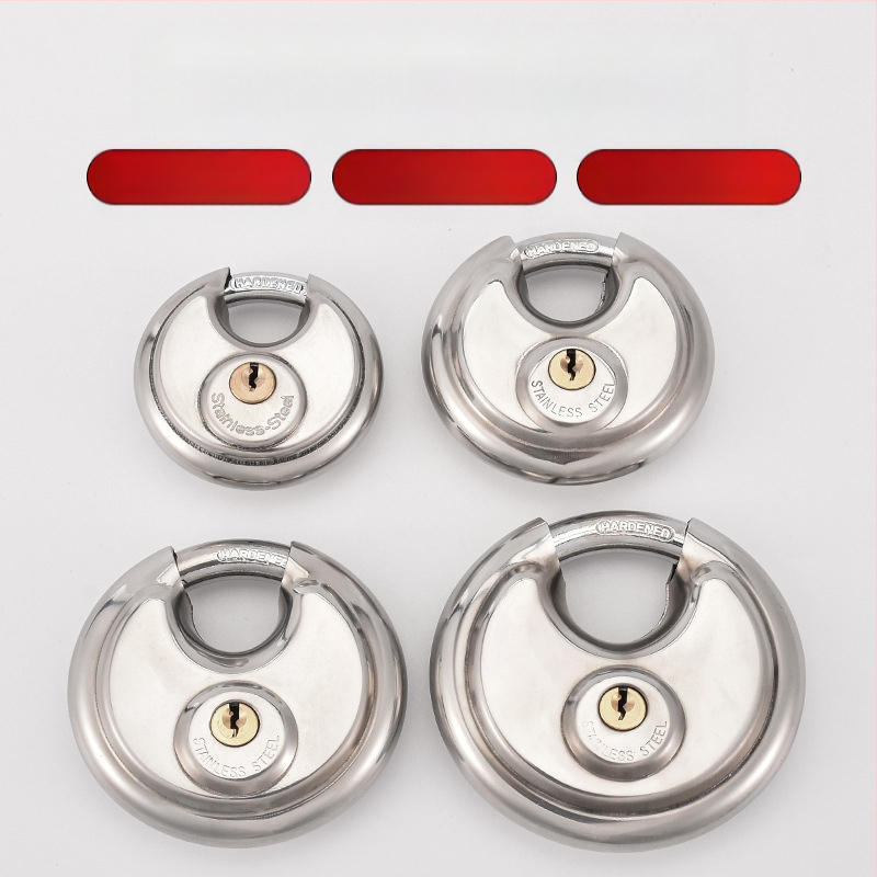 Οικογενειακή κλειδαριά από ανοξείδωτο ατσάλι τύπου C, κυκλική για πύλη