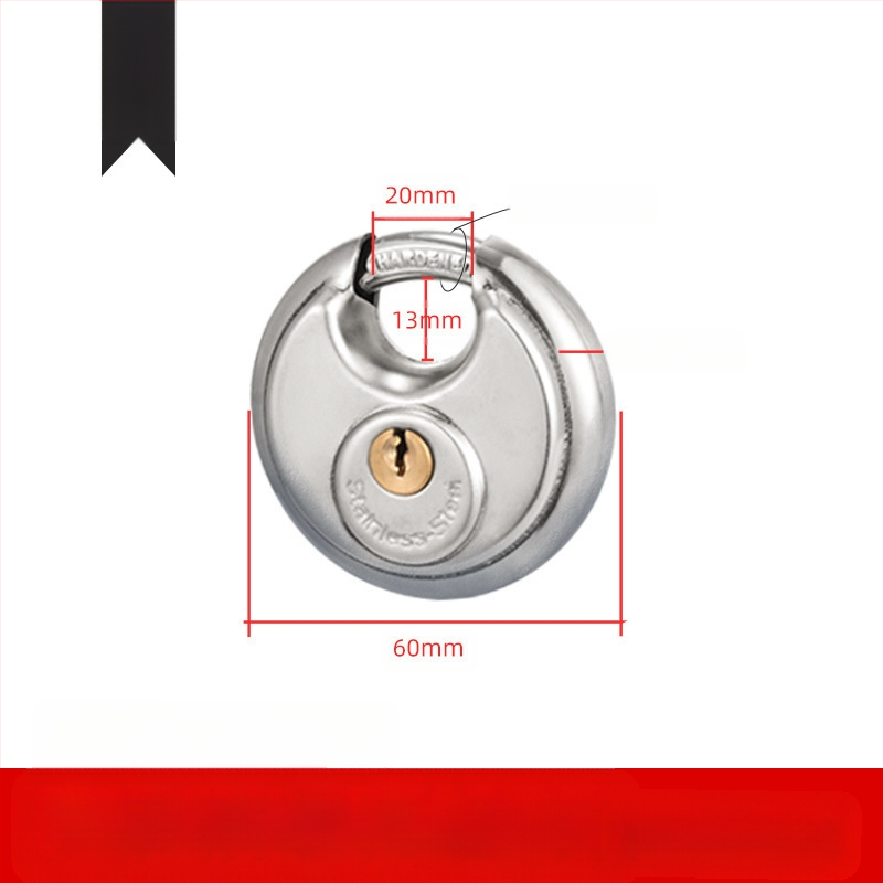 Οικογενειακή κλειδαριά από ανοξείδωτο ατσάλι τύπου C, κυκλική για πύλη
