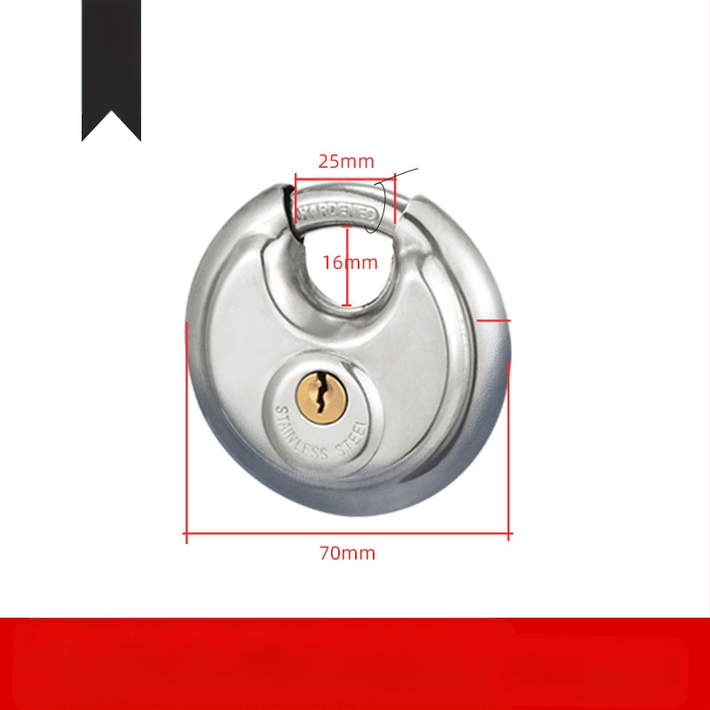 Οικογενειακή κλειδαριά από ανοξείδωτο ατσάλι τύπου C, κυκλική για πύλη