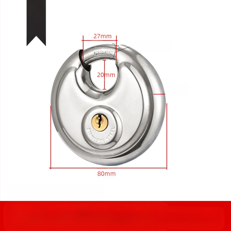 Οικογενειακή κλειδαριά από ανοξείδωτο ατσάλι τύπου C, κυκλική για πύλη