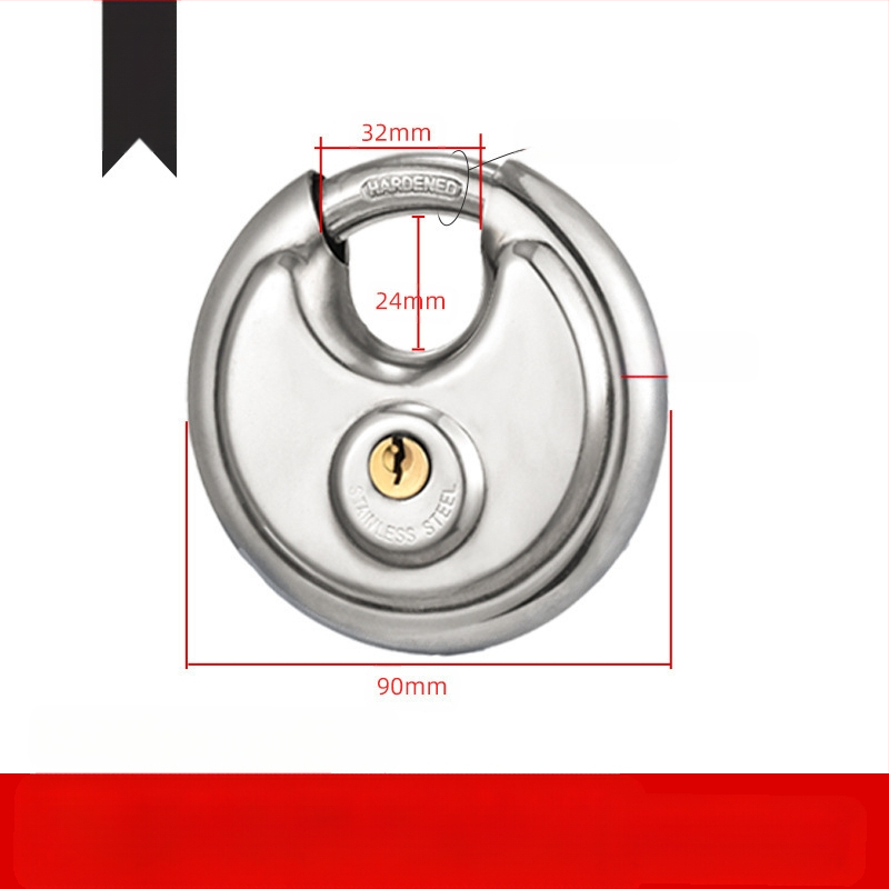 Οικογενειακή κλειδαριά από ανοξείδωτο ατσάλι τύπου C, κυκλική για πύλη