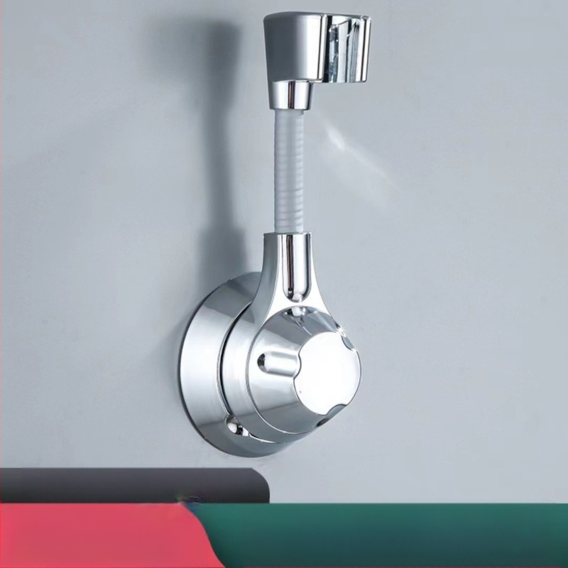 Univerzalni podesivi zidni nosač za tuš – lijepljenje bez bušenja, višefunkcionalan, elektroplatirani završni sloj, prilagodljiv